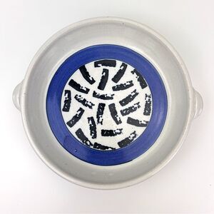 Signed HAGE Studio Pottery Stoneware Handmade Dish Pie Plate
